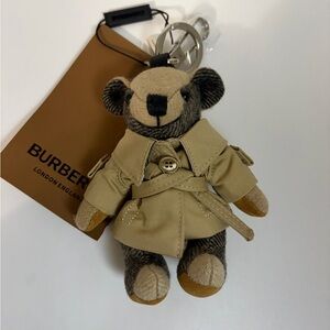 Burberry Tan and Black Teddy Bear Keychain